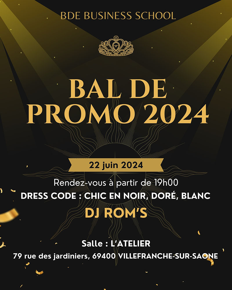 Affiche du Bal de Promo 2024